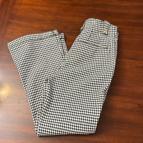 Derek Lam 10 Crosby Flared Houndstooth Pants - Picture 2 of 15